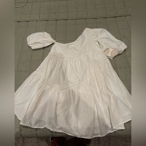 Altar'd State White puff sleeve off shoulder dress
